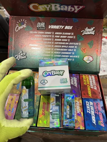 CryBaby Dual Flavored 2 Gram Disposable | Green Zhushie X Yellow Znow Cones